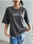 Blacksokak Kadın Füme Capable Baskılı Bisiket Yaka Tshirt 2