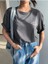 Blacksokak Kadın Füme Capable Baskılı Bisiket Yaka Tshirt 4