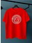 Unisex Kırmızı Medusa Baskı Oversize Tshirt 1
