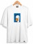Blacksokak Erkek Beyaz Ördek Baskılı Oversize Bisiklet Yaka Tshirt 1
