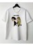 Blacksokak Erkek Beyaz Seyfer Oversize Bisiklet Yaka Tshirt 1