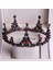 J-Stil Barok Siyah Kristal Büyük Yuvarlak Gelin Tiaras Taçlar Pageant Balo Diadem Taklidi Peçe Tiara Kafa Bandı Düğün Saç Aksesuarları (Yurt Dışından) 5