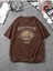 Kadın Kahverengi Desert Bisiklet Yaka Tshirt 1