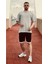 Erkek Gri Düz Oversize Tshirt 2