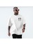 Blacksokak Kadın Beyaz Yıldızlı Melek Kanadı Baskılı Bisiklet Yaka Tshirt 2