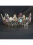 Gümüş Renkli Kmvexo Barok Kraliyet Kraliçe Taç Renkli Jöle Kristal Rhinestone Taş Düğün Tiara Kadınlar Için Kostüm Gelin Saç Aksesuarları (Yurt Dışından) 5