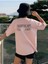 Blacksokak Kadın Pembe Nıght Baskılı Oversize Bisiklet Yaka Tshirt 1