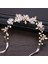 H Getnoıvas Gelin Goldsilver Renk Çiçek Şerit Hairband Kafa Bandı Kadın Başlığı Tiara Düğün Gelin Saç Takı Aksesuarı (Yurt Dışından) 1
