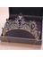 Kırmızı Düğün Tacı Gelin Başlığı Altın Gümüş Renk Rhinestone Kristal Diadem Kraliçe Taç Prenses Tiaras Düğün Saç Takı (Yurt Dışından) 1
