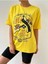 Blacksokak Kadın Sarı 98 Musıc Cıty Oversize Bisiklet Yaka Tshirt 1