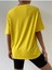 Blacksokak Kadın Sarı 98 Musıc Cıty Oversize Bisiklet Yaka Tshirt 2