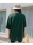 Blacksokak Kadın Yeşil Old School Baskılı Oversize Bisiklet Yaka Tshirt 2