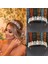 Zb Gümüş Renk Rhinestone Taç ve Tiara Kadınlar Için Düğün Saç Takı Aksesuarları Gelin Tiara Düğün Taç Başlığı Hediyeler (Yurt Dışından) 2