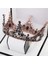 Stil L Barok Siyah Kristal Büyük Yuvarlak Gelin Tiaras Taçlar Pageant Balo Diadem Taklidi Peçe Tiara Kafa Bandı Düğün Saç Aksesuarları (Yurt Dışından) 1