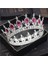 Gümüş Gül Gelin Kraliyet Mor Kristal Kraliçe Kral Tiaras ve Taçlar Gelin Pageant Diadem Kafa Süs Düğün Saç Takı Aksesuarları (Yurt Dışından) 1