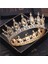 Gümüş Gül Gelin Kraliyet Mor Kristal Kraliçe Kral Tiaras ve Taçlar Gelin Pageant Diadem Kafa Süs Düğün Saç Takı Aksesuarları (Yurt Dışından) 3