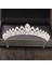 Hiçbiri Gümüş Renk Kristal Rhinestone Taç ve Tiara Düğün Saç Aksesuarları Gelin Tiaras Saç Taç Düğün Başlığı Kadın Diadem (Yurt Dışından) 5