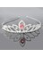 20 Kırmızı Prenses Düğün Gelin Nedime Tiara Taç Kafa Bandı Kızlar Kristal Rhinestone Takı Saç Aksesuarları Gelin Kafası Süsleme (Yurt Dışından) 1