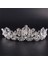 Mavi Çinko Kaplama Düğün Taç Gelin Kraliçe Tiara Küpe Seti ile Rhinestone Kristal Tiaras Gelin Taç Hairwear Lüks Takı Aksesuarları (Yurt Dışından) 4