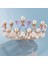 B-Gümüş Inci Kristal Prenses Taç El Yapımı Rhinestone Tiaras Kızlar Için Doğum Günü Düğün Modeli Podyum Kraliçe Diadems Kelebek Dekor (Yurt Dışından) 4