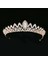 Altın Gül Yeni Avrupa ve Amerika Muhteşem Kristal Takı Tiara Taç Alaşım Rhinestone Gelin Küçük Taç Kafa Düğün Headdress (Yurt Dışından) 1