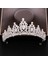 Gümüş Kaplı Düğün Tacı Gelin Başlığı Altın Gümüş Renk Rhinestone Kristal Diadem Kraliçe Taç Prenses Tiaras Düğün Saç Takı (Yurt Dışından) 1