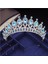 Gümüş Yeşil Muhteşem Pembe Kristal Saç Bantları Kraliçe Tiaras ve Taçlar Gelin Saç Bandı Kızlar Balo Parti Düğün Saç Takı Aksesuarları (Yurt Dışından) 4