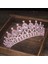 Tiara Gümüş Pinka Vintage Kristal Tiaras ve Taçlar Kraliçe Kral Pageant Barok Diadem Kadın Erkek Başlığı Düğün Gelin Saç Takı Aksesuarları (Yurt Dışından) 1