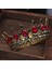 Tiara Gümüş Pinka Vintage Kristal Tiaras ve Taçlar Kraliçe Kral Pageant Barok Diadem Kadın Erkek Başlığı Düğün Gelin Saç Takı Aksesuarları (Yurt Dışından) 2