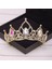 Antik Bronz Kaplama Gelin Tacı Altın Düğün Saç Aksesuarları Kristal Yapay Elmas Gelin Düğün Tiaras ve Taçlar Başlık Diadema Saç Süsleme (Yurt Dışından) 3