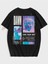 Blacksokak Erkek Siyah Dawn Baskılı Oversize Bisiklet Yaka Tshirt 1