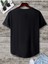 Erkek Siyah Dream Baskılı Oversize Bisiklet Yaka Tshirt 2