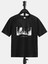 Blacksokak Erkek Çocuk Siyah Japon Figür Baskılı Oversize Bisiklet Yaka Tshirt 1