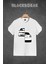 Erkek Beyaz Araba Baskılı Oversize Bisiklet Yaka Tshirt 1