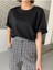 Blacksokak Kadın Siyah Oversize Bisiklet Yaka Tshirt 1