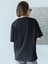 Blacksokak Kadın Siyah Oversize Bisiklet Yaka Tshirt 3