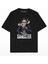 Unisex Hayalet Gangster Baskılı Oversize Bisiklet Yaka Tshirt 1