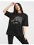 Kadın Siyah California Baskılı Tshirt 1