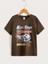 Blacksokak Kids Erkek Çocuk Kahverengi New York Baskılı Tişört 1