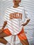 Kadın Turuncu Baskılı 1898 Brooklyn New York Beyaz Oversize Bisiklet Yaka T-Shirt 1
