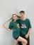 Blacksokak Unisex Tshirt Yeşil Tom ve Jerry Baskılı Sevgili Çift Kombini 2 'li Set 1