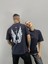 Blacksokak Unisex Tshirt Antrasit Melek Kanadı Baskılı Sevgili Çift Kombini 2 'li Set 3