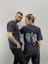 Blacksokak Unisex Tshirt Antrasit Melek Kanadı Baskılı Sevgili Çift Kombini 2 'li Set 4