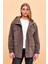 Kadın Sharon Haki Kapüşonlu Gabardin Parka 3