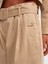 71227 Kemerli Paperbag Pantolon-Bej 4
