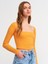 3700 Fitilli Uzun Kollu Top-Oranj 1