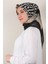 Pamuklu Trend Eşarp 9807-8 Siyah-Bej 1