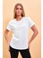 Kadın Mini Vena Logo Baskılı Beyaz Regular Fit T-Shirt 2
