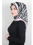 Pamuklu Soft Eşarp 3328-2 Zebra Pudra 1