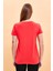 Kadın Boyfriend Kırmızı Bisiklet Yaka Regular Fit Modal T-Shirt (Lyocell) 4